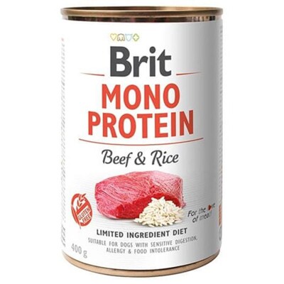 Brit Mono Protein Beef &amp; Brown Rice 400 g konzerva