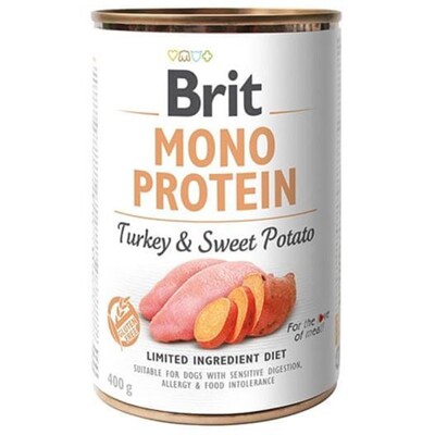 Brit Mono Protein Turkey &amp; Sweet Potato 400 g konzerva