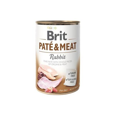 Brit Paté &amp; Meat Rabbit 400 g konzerva