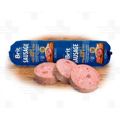 Saláma BRIT dog Beef &amp; Fish-Sport Formula 800 g