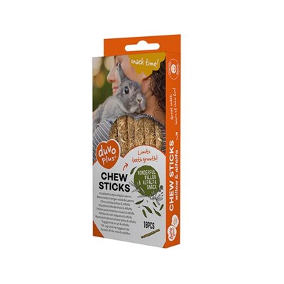 Pamlsok DUVO+ žuvacie tyčinky vŕba a lucerna pre hlodavce  70g - 10 ks - 12x1x...