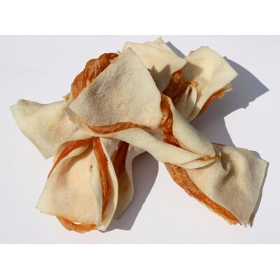 Pamlsok Salač Motýlik z byvolej kože s kuracím mäsom 100 g