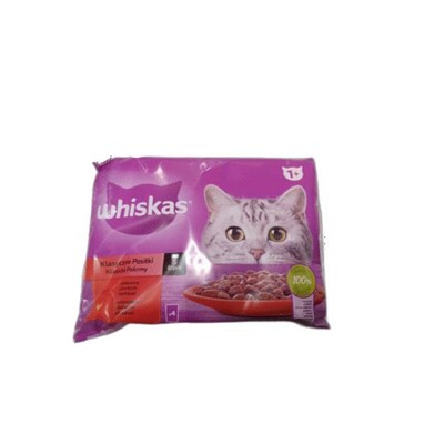 Mars WHISKAS kapsička cat Mäs.výber kura a hrach&amp;hovädzie&amp;morka&amp;jahňa a mrkva ...