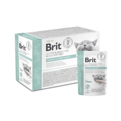 Brit VD Gluten &amp; Grain-Free Cat Fillets in Gravy Urinary &amp; Stress Relief 12 x ...