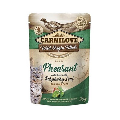 Carnilove cat Kapsička Rich in Pheasant Enriched with Raspberry Leaves 24 x 85...