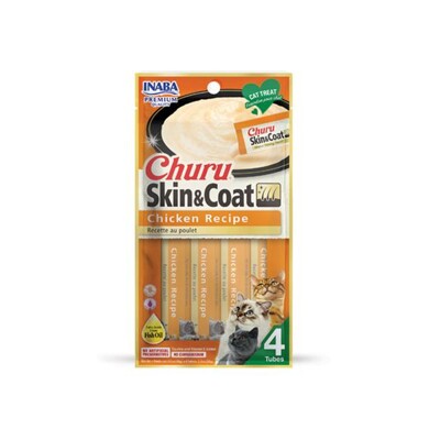 Pamlsok Inaba Churu Skin &amp; Coat cat Kura 4 tuby 56 g