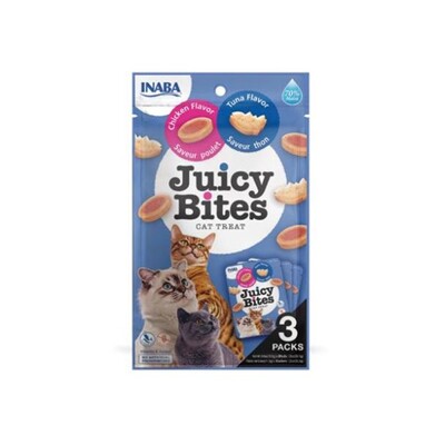 Pamlsok Inaba Juicy Bites cat Tuniak &amp; Kura 3 x 11,30 g