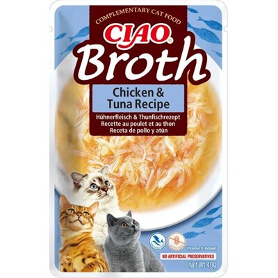 Inaba CIAO Broth Cat Kapsička Kura &amp; Tuniak 1 ks 40 g