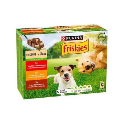 Nestlé Friskies dog Adult Multipack hovädzie&amp;kura&amp;jahňa v šťave kapsička 12x85...