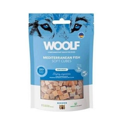 Pamlsok Woolf Dog Soft Cubes Mediterranean Fish 100 g