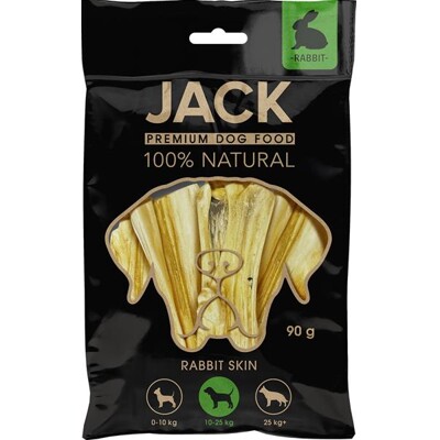 Pamlsok Jack králičia koža 90 g