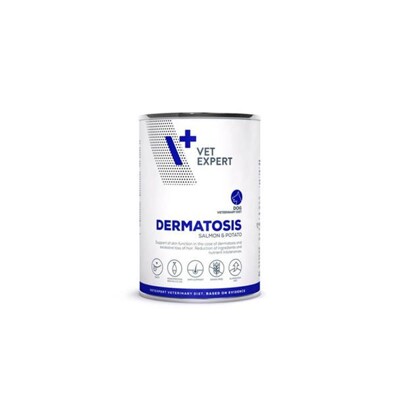 VetExpert VD dog 4T Dermatosis Salmon &amp; Potatio konzerva 400 g