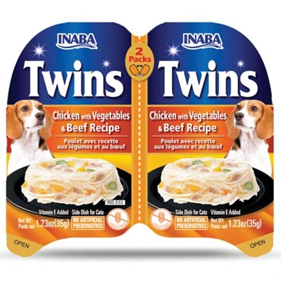 Inaba Twin Packs Dog Kapsička Kura so zeleninou a hovädzím mäsom 80 g