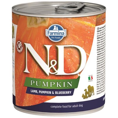 Farmina N&amp;D dog PUMPKIN &amp; lamb &amp; blueberry konzerva 285 g