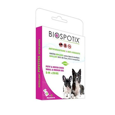 BIOGANCE Biospotix Dog spot-on S-M s repelentným účinkom 5 x 1 ml  (do 20 kg)...