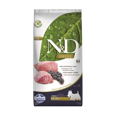 Farmina N&amp;D dog PRIME (GF) adult mini, lamb &amp; blueberry 7 kg