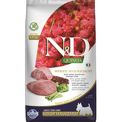 Farmina N&amp;D dog QUINOA (GF) adult mini, weight managment, lamb 2,5 kg