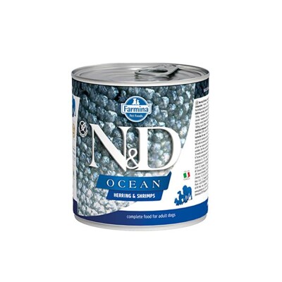 Farmina N&amp;D dog OCEAN herring &amp; shripms konzerva 285 g