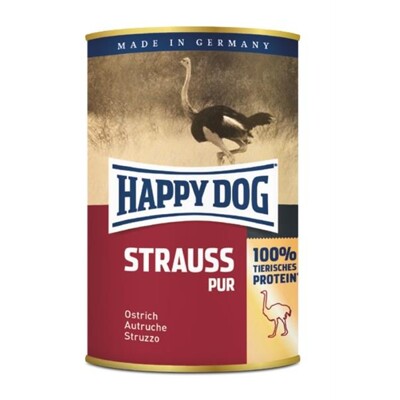 Happy Dog PREMIUM - Fleisch Pur - pštrosie mäso konzerva 400 g (400 g)