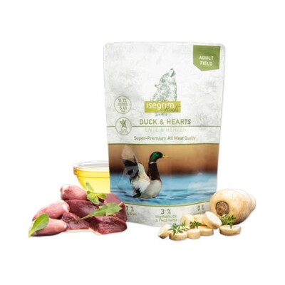 ISEGRIM dog Adult Isegrim Roots, Duck &amp; Hearts  bal. 7 x 410 g kapsičky