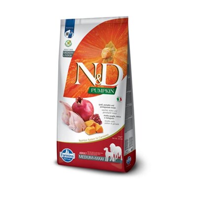 Farmina N&amp;D dog PUMPKIN (GF) adult medium &amp; maxi, quail &amp; pomegranate 12 kg