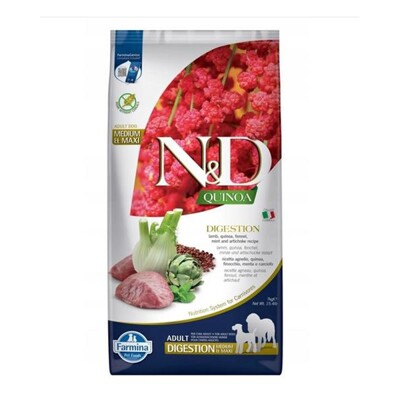 Farmina N&amp;D dog QUINOA (GF) adult medium&amp;maxi, digestion, lamb and fennel 7 kg