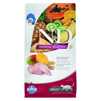 Farmina N&amp;D cat TROPICAL SELECTION (AG) adult, chicken 1,5 kg (1,5 kg)