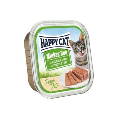 Happy Cat Minkas Duo Paté - Hydina &amp; Jahňa 100 g