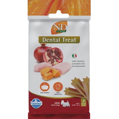 Pamlsok Farmina ND Pumpkin Dog Chicken Pomegranate Adult Mini 60g