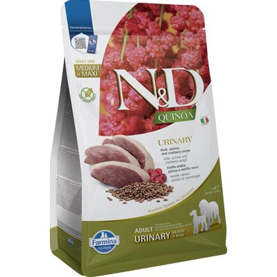 Farmina N&amp;D dog QUINOA (GF) adult med/max urinary , duck &amp; cranberry 2 kg