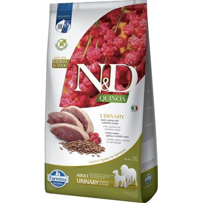 Farmina N&amp;D dog QUINOA (GF) adult med/max urinary , duck &amp; cranberry 7 kg