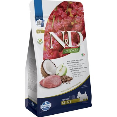 Farmina N&amp;D dog QUINOA (GF) senior mini lamb, green apple and coconut 1,5 kg