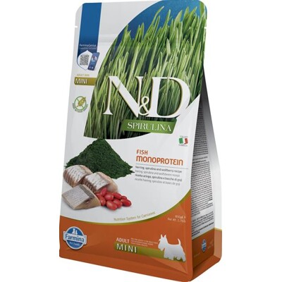 Farmina N&amp;D dog SPIRULINA (GF) adult mini herring and goji  0,8 kg