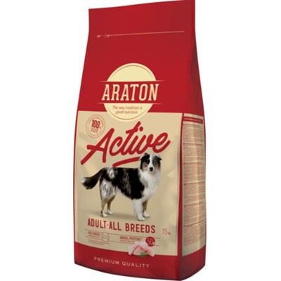 ARATON dog adult active all breed poultry 15+1 kg