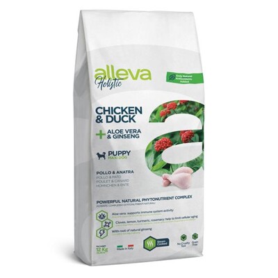 Alleva HOLISTIC dog puppy &amp; junior maxi chicken 12 kg
