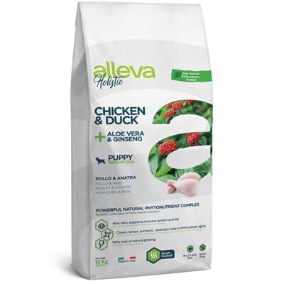 Alleva HOLISTIC dog puppy &amp; junior medium chicken 12 kg