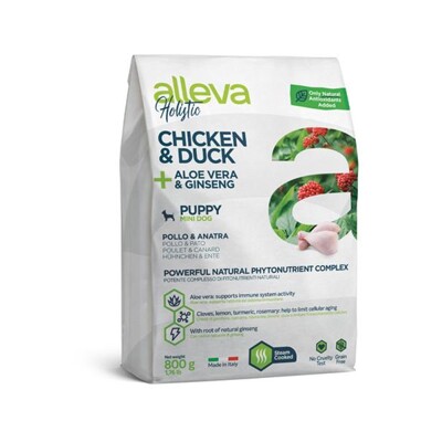 Alleva HOLISTIC dog puppy &amp; junior mini chicken 0,8 kg (0,8 kg)