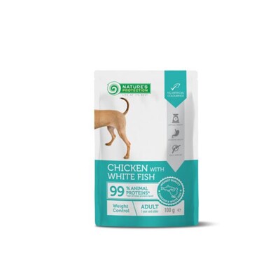 Natures P KAPSIČKY dog adult weight control chicken &amp; white fish 22x100 g