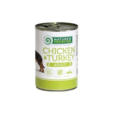 Natures P KONZERVA dog adult Chicken &amp; Turkey 400 g