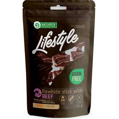 Pamlsok Natures P Lifestyle dog rawhide foaming sticks with beef 75 g