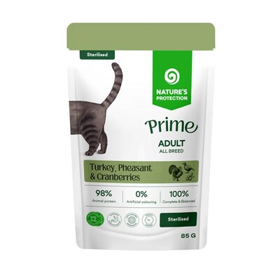 Natures P Prime KAPSIČKA cat adult serilised GF turkey&amp;pheasant&amp;cranberries 85...