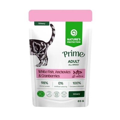 Natures P Prime KAPSIČKA cat urinary white fish&amp;cranberries 85 g