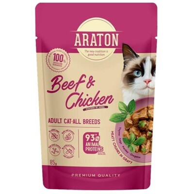 ARATON cat adult KAPSIČKA wet beef&amp;chicken 85 g