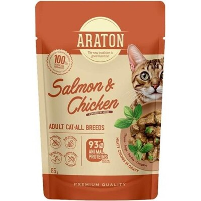ARATON cat adult KAPSIČKA wet salmon&amp;chicken 85 g
