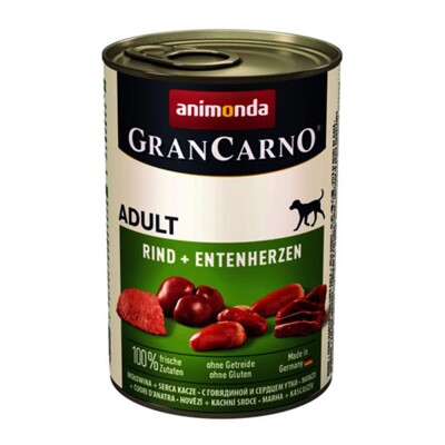 Animonda GRANCARNO® dog adult hovädzie a kačacie srdiečka bal. 6 x 400g konzer...