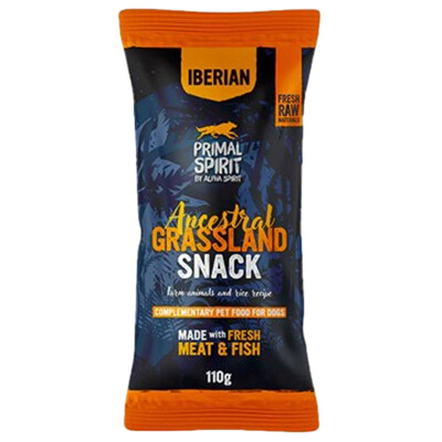 Primal Spirit Dog Iberian Snack - Ancestral Grassland 110g