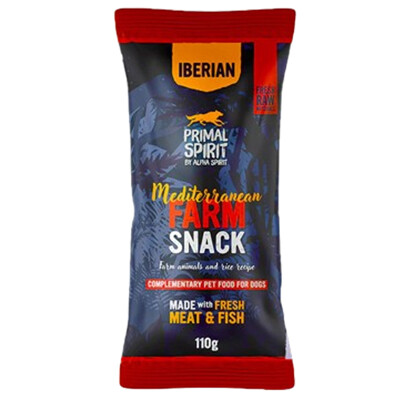 Primal Spirit Dog Iberian Snack - Mediterranean Farm 110g