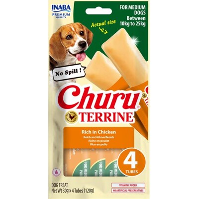 Pamlsok Inaba Churu Terrine dog kura 4 x 30 g