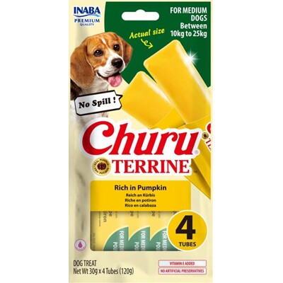 Pamlsok Inaba Churu Terrine dog tekvica 4 x 30 g