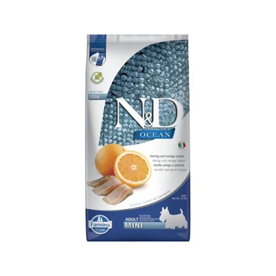 Farmina N&D dog OCEAN (GF) adult mini, herring & orange 7 kg
